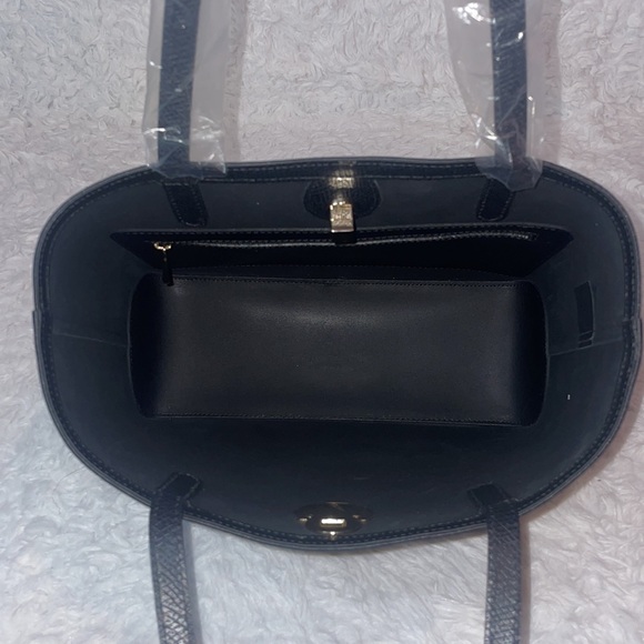 New Longchamp Cavalcade Lambskin Leather Shoulder Tote Bag Purse Black - Picture 11 of 16
